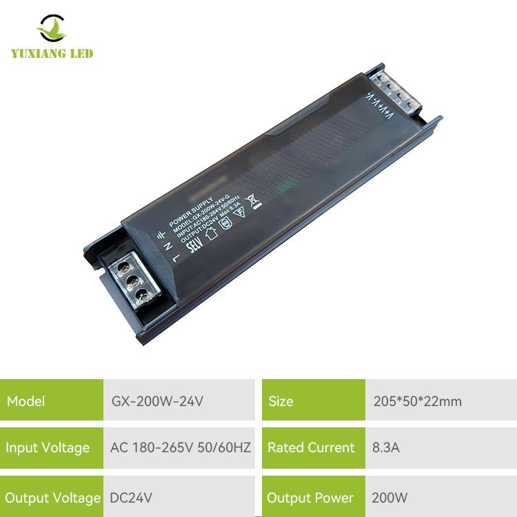 24V200W Voltan berterusan Bekalan Kuasa Beralih LED Semi-LED