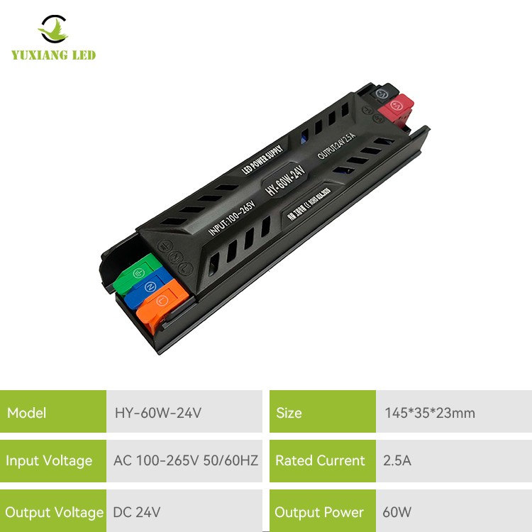 DC 24V 100W Bekalan Kuasa LED Separuh pasu ultra nipis