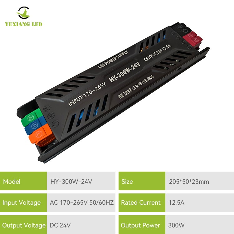DC 24V 400W Bekalan Kuasa LED Separuh pasu ultra nipis