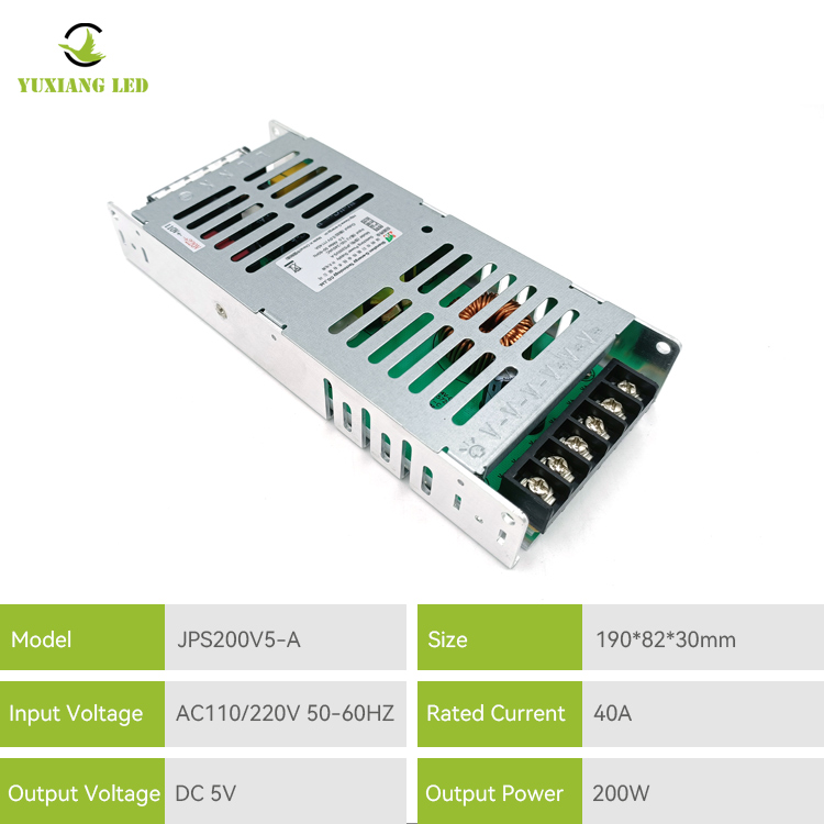 Bekalan Kuasa Skrin Paparan Led JPS200V5-A 5v 40a